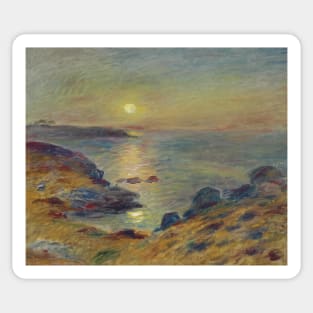 Sunset at Douarnenez by Auguste Renoir Sticker